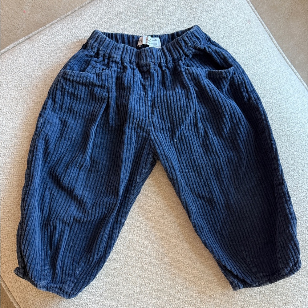 Zara Kids Dark Blue Corduroy Trousers